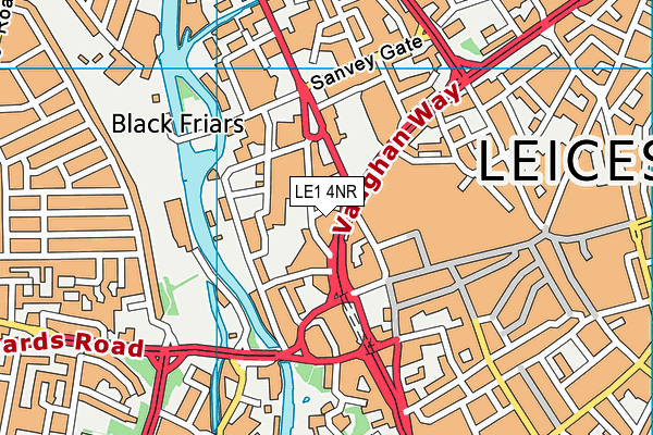 LE1 4NR map - OS VectorMap District (Ordnance Survey)