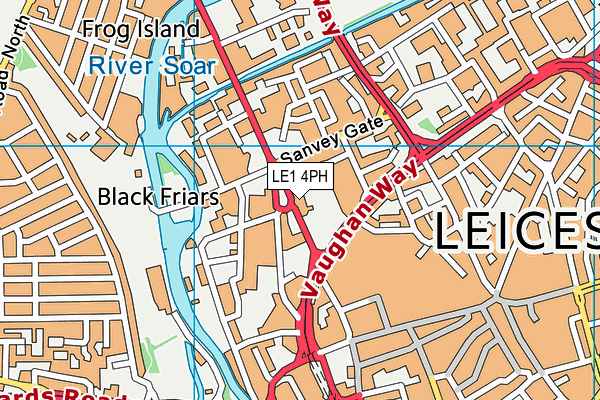 LE1 4PH map - OS VectorMap District (Ordnance Survey)