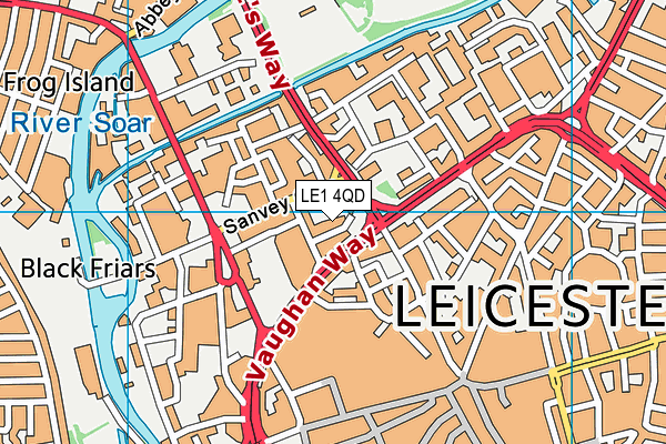 LE1 4QD map - OS VectorMap District (Ordnance Survey)