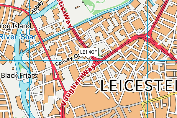 LE1 4QF map - OS VectorMap District (Ordnance Survey)