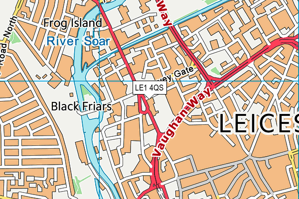 LE1 4QS map - OS VectorMap District (Ordnance Survey)