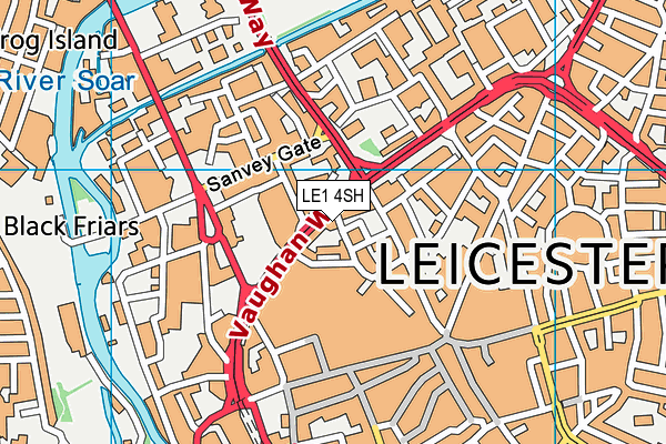 LE1 4SH map - OS VectorMap District (Ordnance Survey)