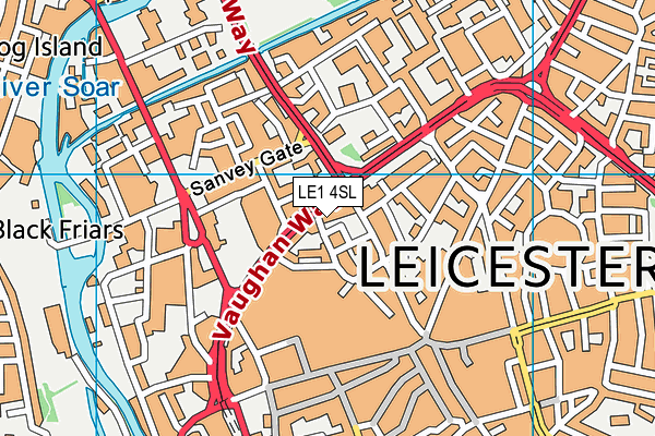 LE1 4SL map - OS VectorMap District (Ordnance Survey)