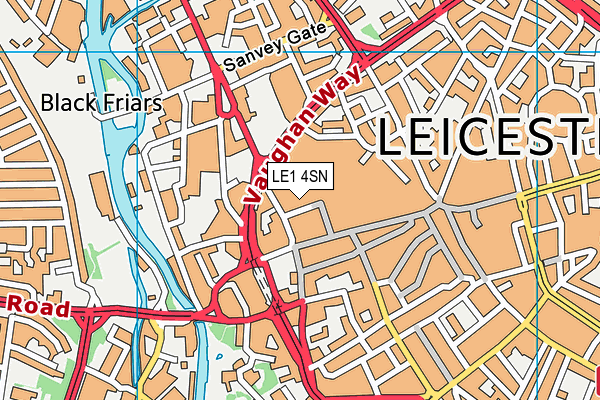 LE1 4SN map - OS VectorMap District (Ordnance Survey)