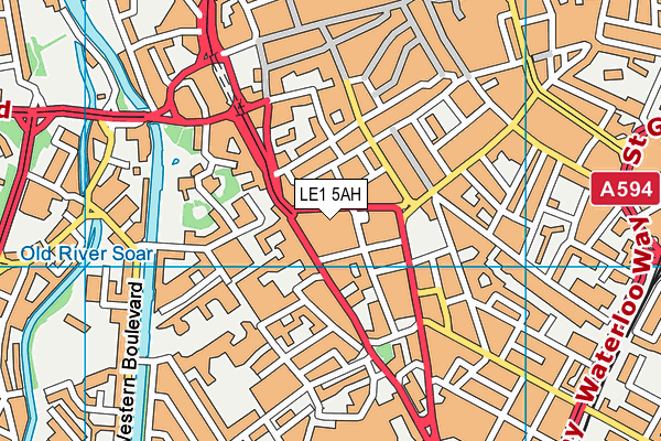 LE1 5AH map - OS VectorMap District (Ordnance Survey)