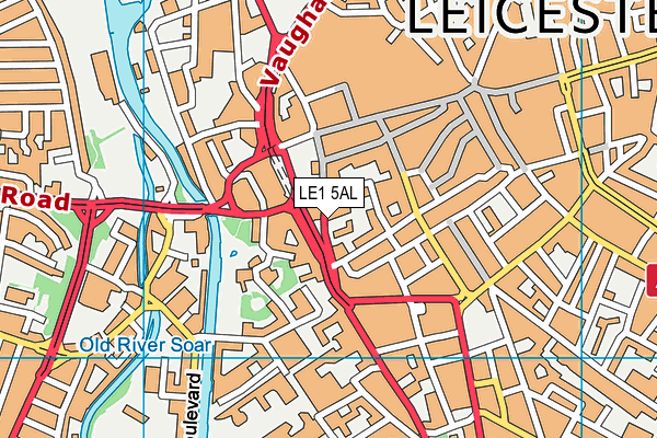 LE1 5AL map - OS VectorMap District (Ordnance Survey)