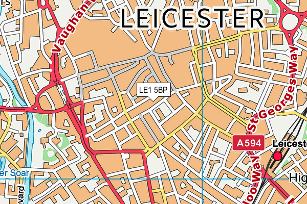 LE1 5BP map - OS VectorMap District (Ordnance Survey)