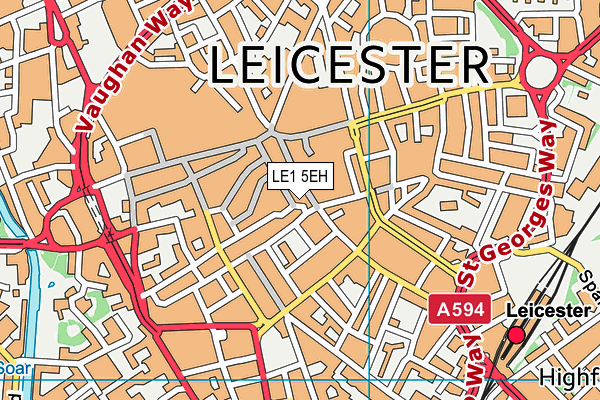 LE1 5EH map - OS VectorMap District (Ordnance Survey)