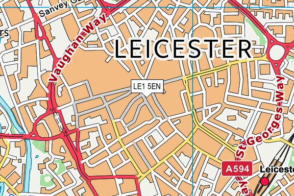 LE1 5EN map - OS VectorMap District (Ordnance Survey)