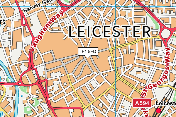 LE1 5EQ map - OS VectorMap District (Ordnance Survey)