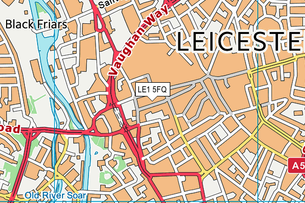 LE1 5FQ map - OS VectorMap District (Ordnance Survey)