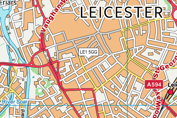 LE1 5GG map - OS VectorMap District (Ordnance Survey)