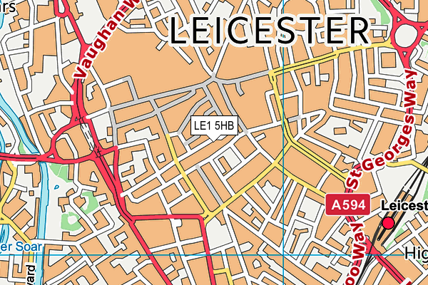 LE1 5HB map - OS VectorMap District (Ordnance Survey)