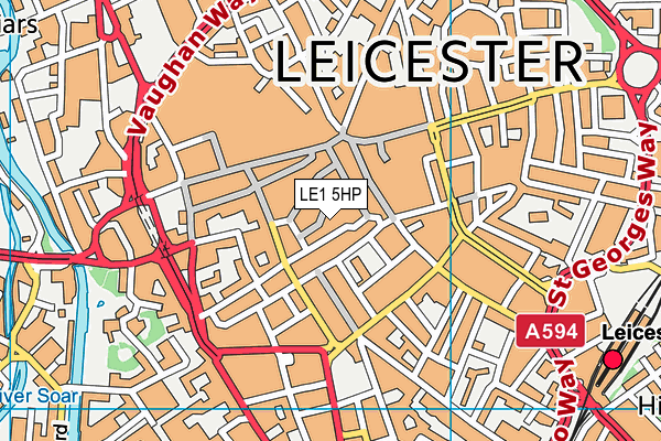 LE1 5HP map - OS VectorMap District (Ordnance Survey)