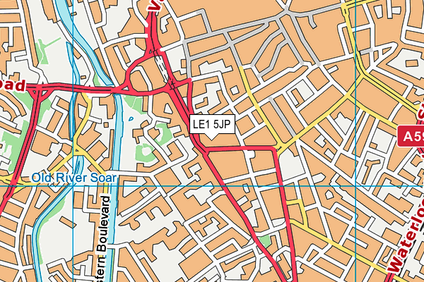 LE1 5JP map - OS VectorMap District (Ordnance Survey)