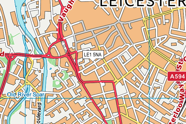 LE1 5NA map - OS VectorMap District (Ordnance Survey)