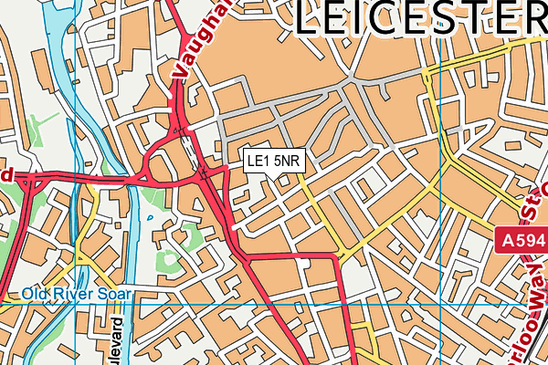 LE1 5NR map - OS VectorMap District (Ordnance Survey)