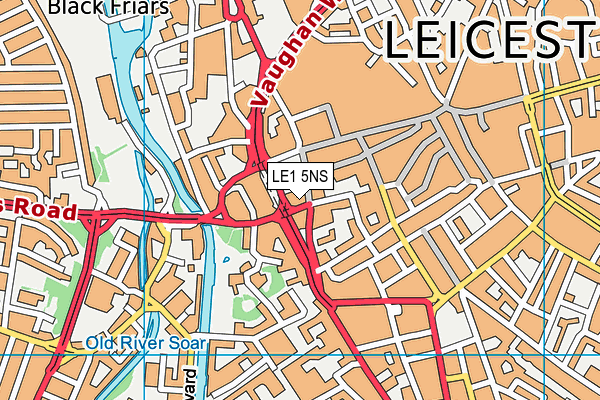 LE1 5NS map - OS VectorMap District (Ordnance Survey)