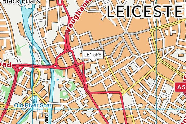 LE1 5PS map - OS VectorMap District (Ordnance Survey)