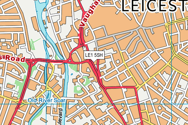 LE1 5SH map - OS VectorMap District (Ordnance Survey)