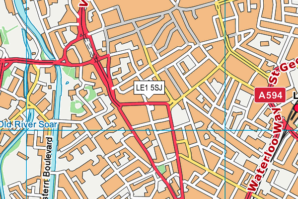 LE1 5SJ map - OS VectorMap District (Ordnance Survey)
