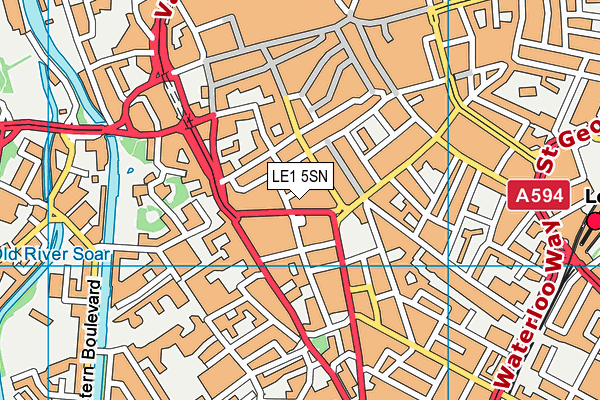 LE1 5SN map - OS VectorMap District (Ordnance Survey)