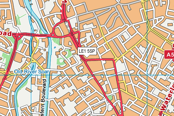 LE1 5SP map - OS VectorMap District (Ordnance Survey)