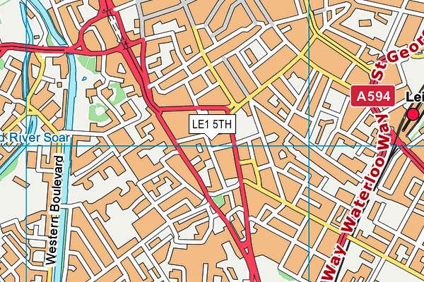 LE1 5TH map - OS VectorMap District (Ordnance Survey)