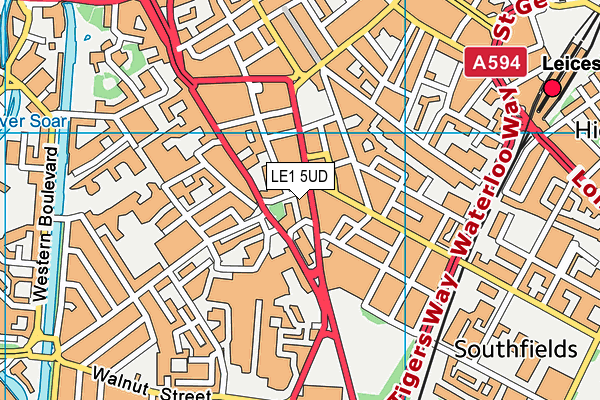 LE1 5UD map - OS VectorMap District (Ordnance Survey)