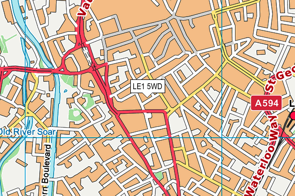 LE1 5WD map - OS VectorMap District (Ordnance Survey)
