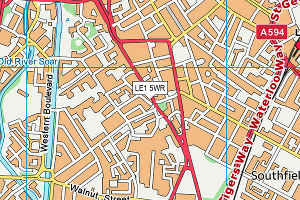 LE1 5WR map - OS VectorMap District (Ordnance Survey)