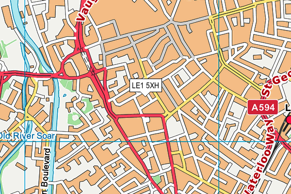 LE1 5XH map - OS VectorMap District (Ordnance Survey)