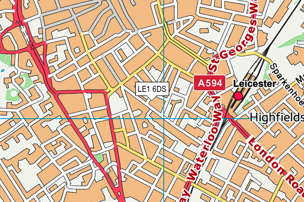 LE1 6DS map - OS VectorMap District (Ordnance Survey)