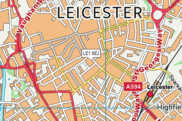 LE1 6EJ map - OS VectorMap District (Ordnance Survey)