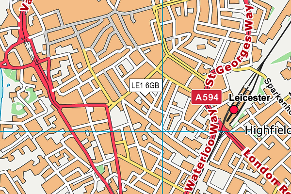 LE1 6GB map - OS VectorMap District (Ordnance Survey)