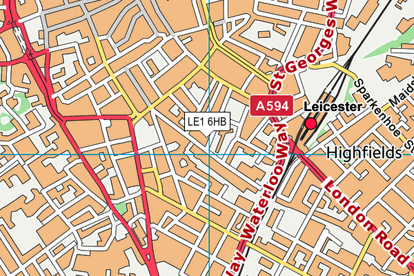 LE1 6HB map - OS VectorMap District (Ordnance Survey)