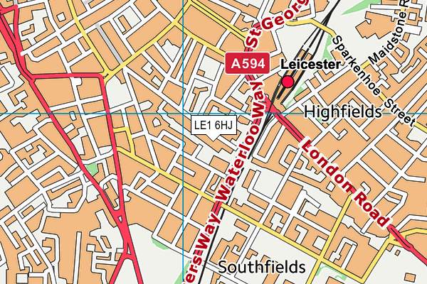 LE1 6HJ map - OS VectorMap District (Ordnance Survey)