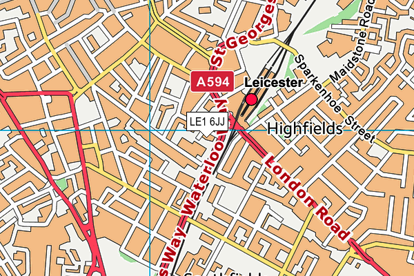 LE1 6JJ map - OS VectorMap District (Ordnance Survey)