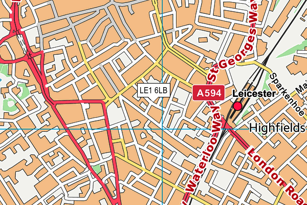 LE1 6LB map - OS VectorMap District (Ordnance Survey)