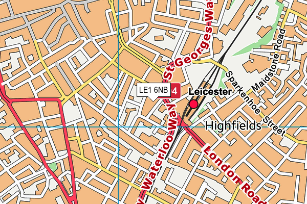 LE1 6NB map - OS VectorMap District (Ordnance Survey)