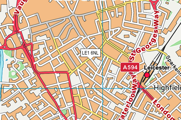 LE1 6NL map - OS VectorMap District (Ordnance Survey)