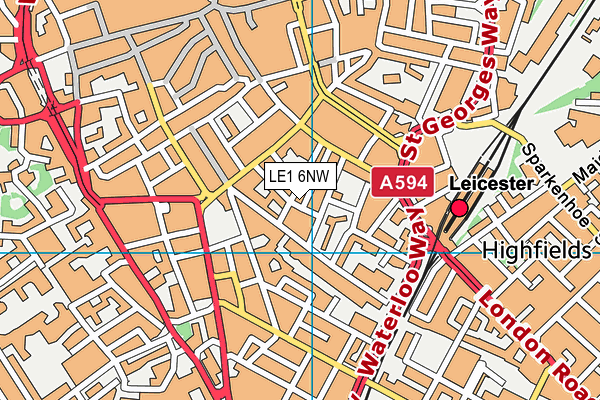 LE1 6NW map - OS VectorMap District (Ordnance Survey)