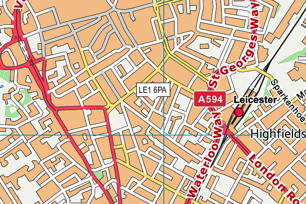 LE1 6PA map - OS VectorMap District (Ordnance Survey)