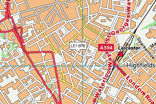 LE1 6PB map - OS VectorMap District (Ordnance Survey)
