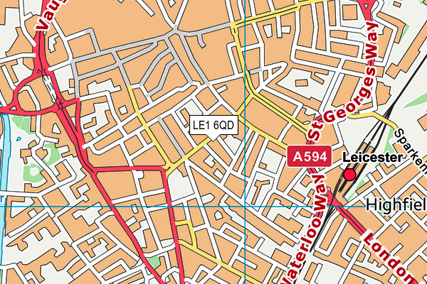 LE1 6QD map - OS VectorMap District (Ordnance Survey)