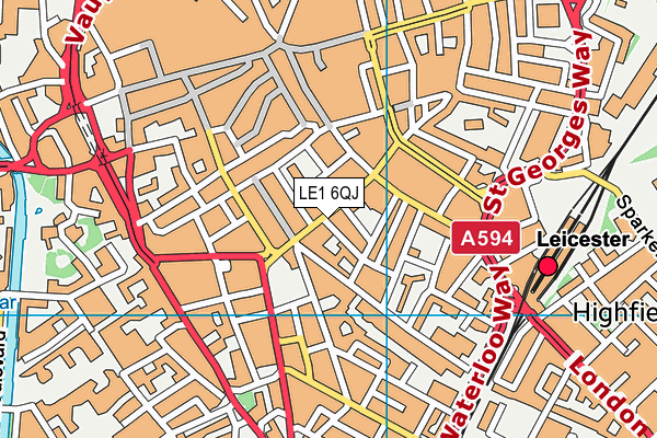 LE1 6QJ map - OS VectorMap District (Ordnance Survey)