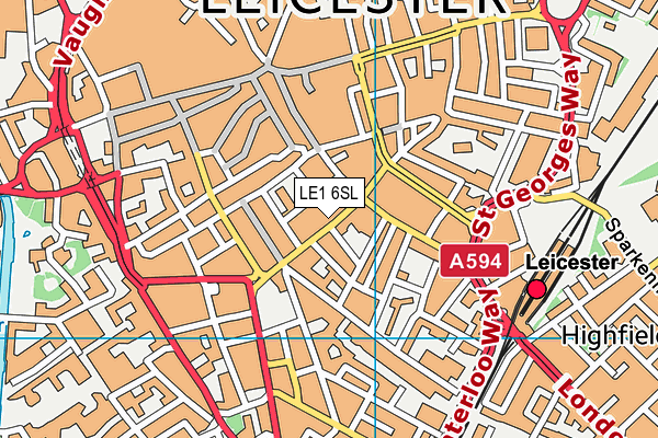 LE1 6SL map - OS VectorMap District (Ordnance Survey)