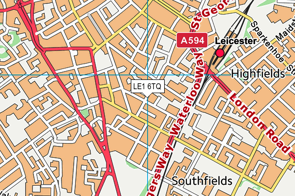 LE1 6TQ map - OS VectorMap District (Ordnance Survey)