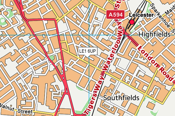 LE1 6UP map - OS VectorMap District (Ordnance Survey)