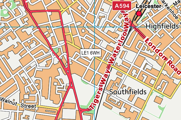 LE1 6WH map - OS VectorMap District (Ordnance Survey)